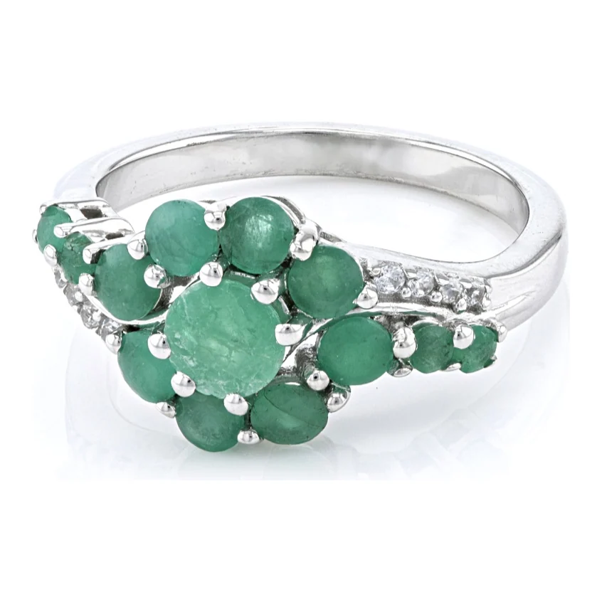 Verdant Cluster — Cluster in 18K White Gold
