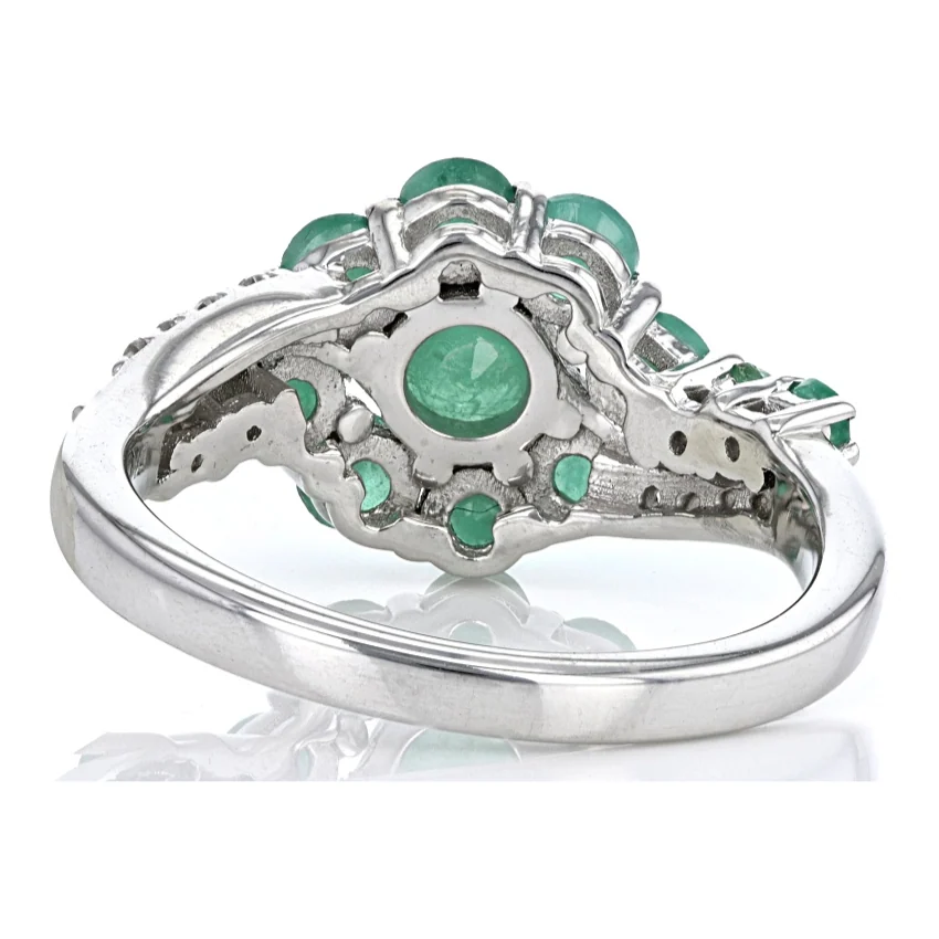 Verdant Cluster — Cluster in 18K White Gold