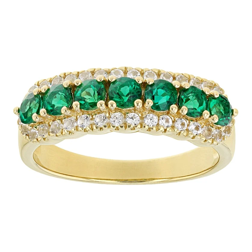 Emerald Meridian — Band in 18K Yellow Gold