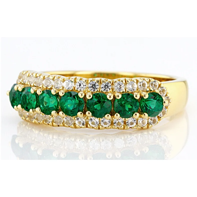 Emerald Meridian — Band in 18K Yellow Gold