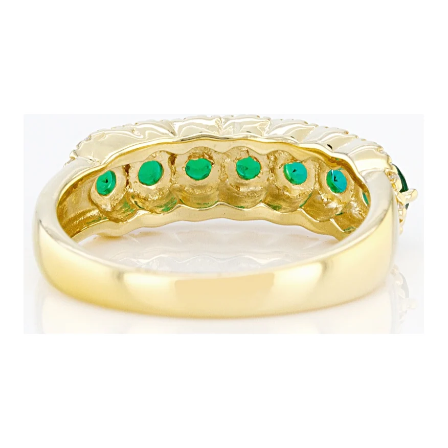 Emerald Meridian — Band in 18K Yellow Gold