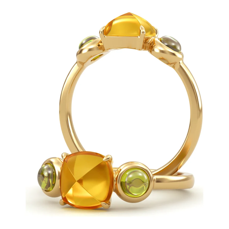 Honey Sugarloaf — Cocktail in 18K Yellow Gold