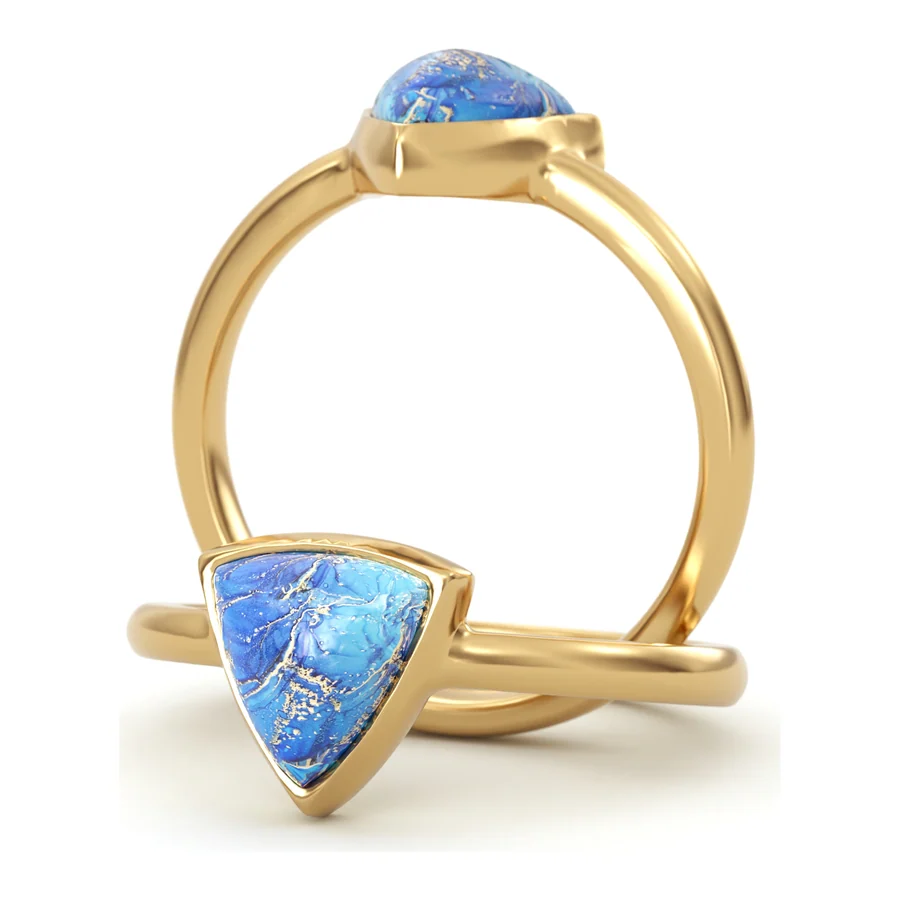 Opaline Trillion — Cocktail in 18K Yellow Gold