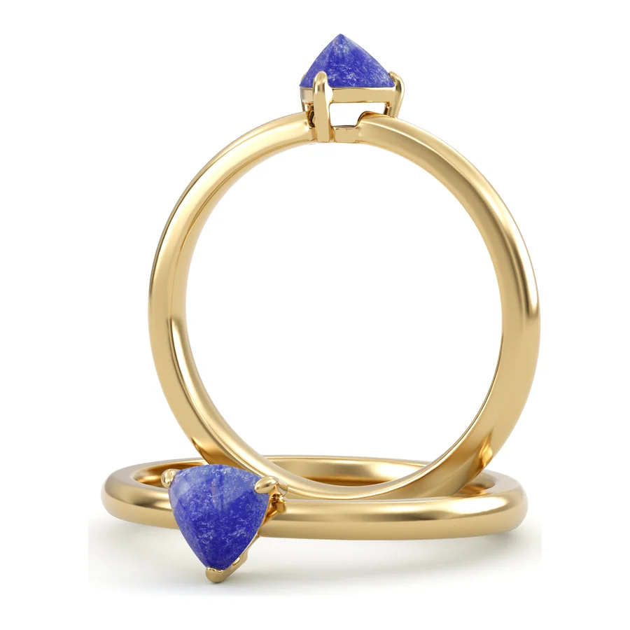 Tanzanite Trillion — Cocktail in 18K Yellow Gold