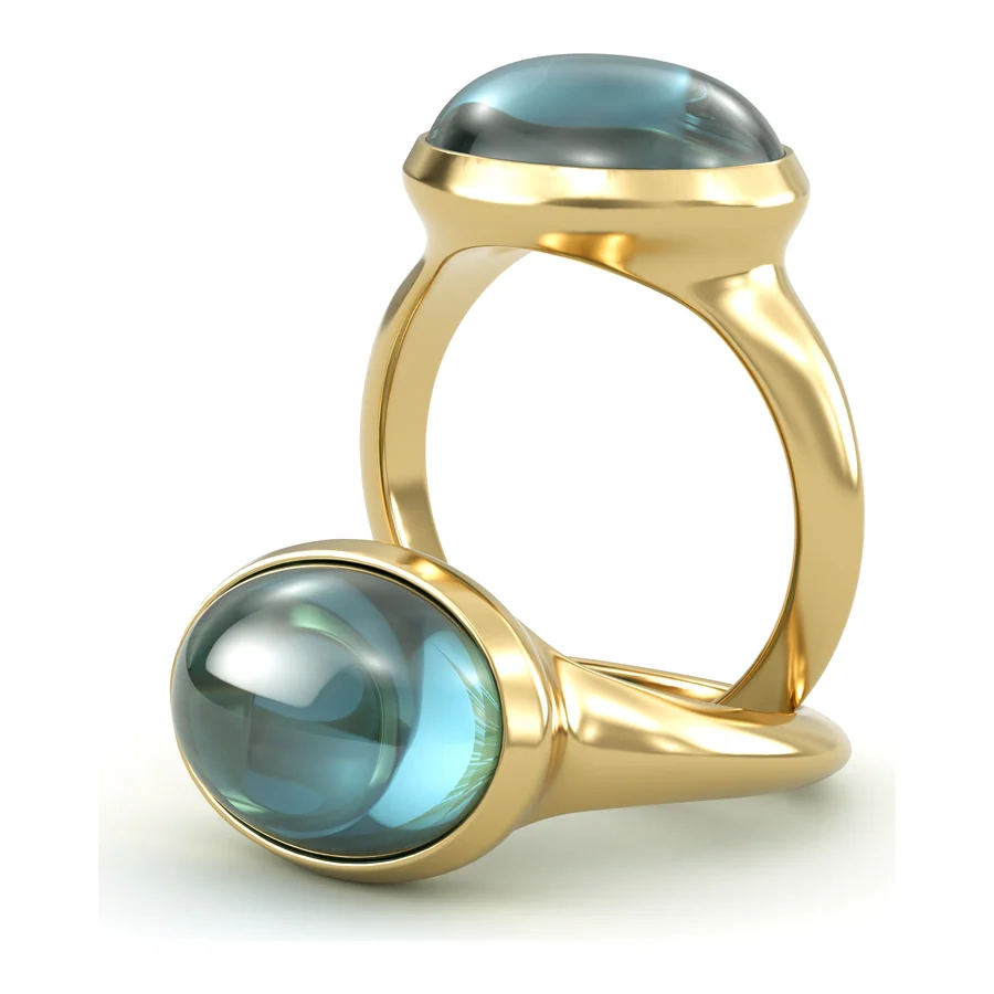 SI-023 · Blue topaz cabochon