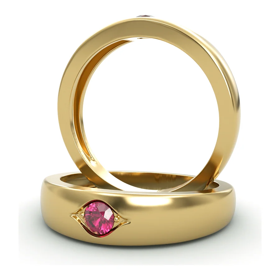 Ruby Whisper Band — Band in 18K Yellow Gold