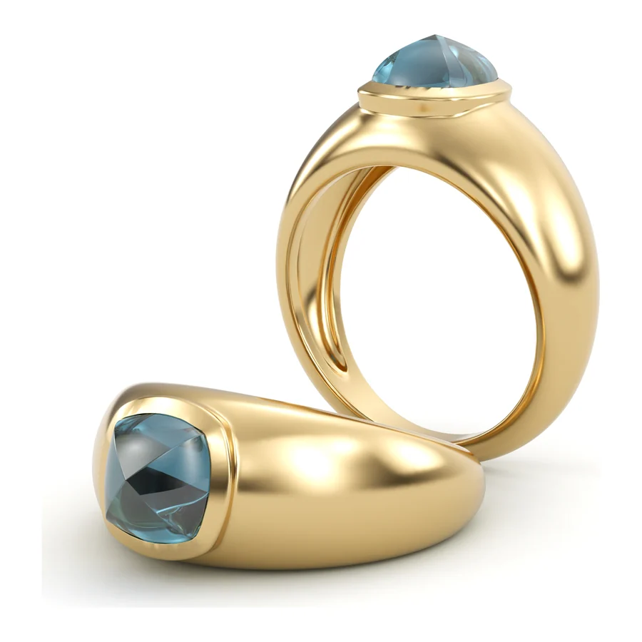 Topaz Duet — Cocktail in 18K Yellow Gold