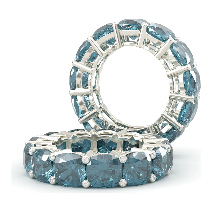 Cascade Topaz Eternity — Eternity in 18K White Gold