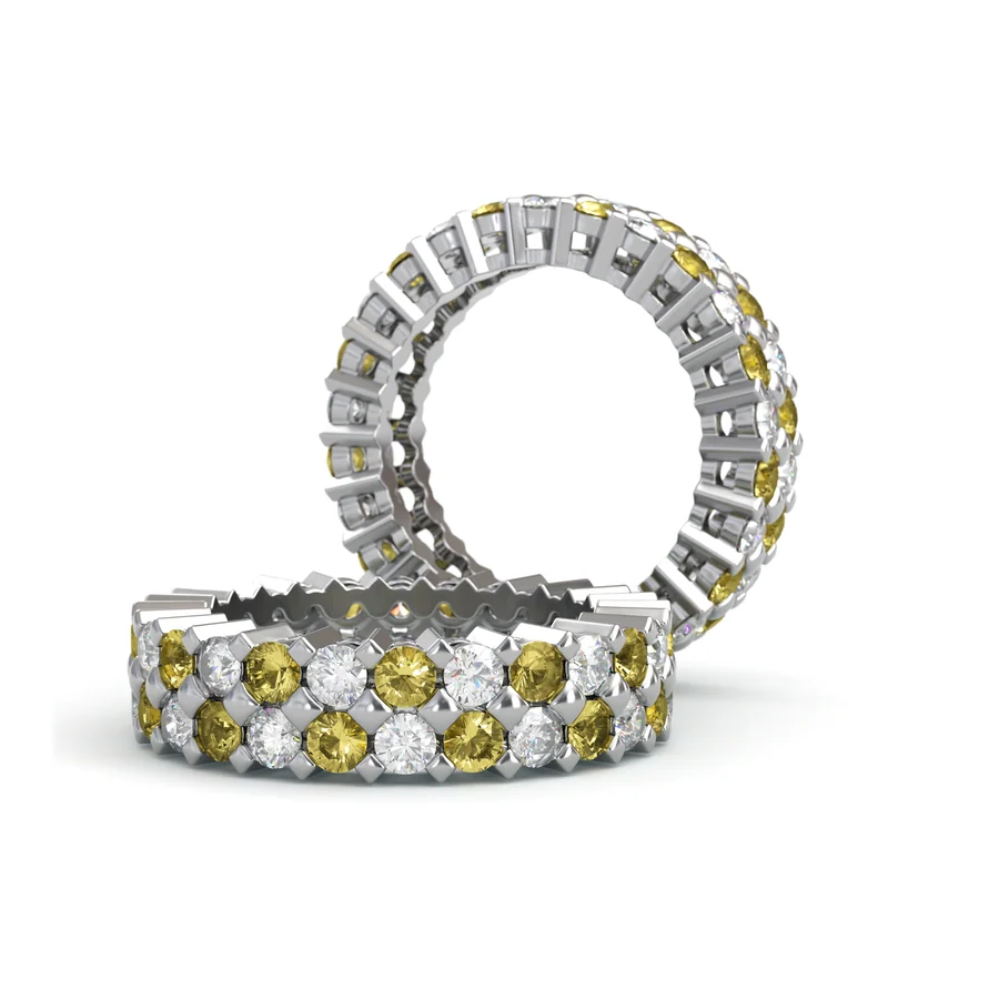 Sunlit Alternance — Eternity in 18K White Gold