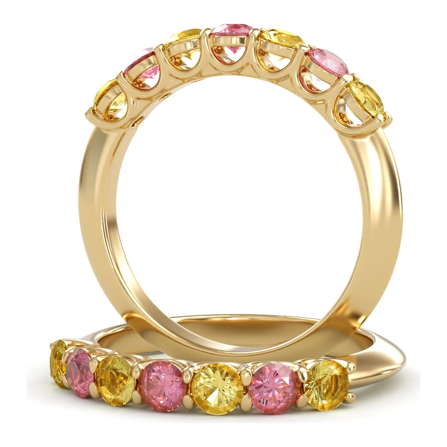 Sunrise Sapphire Band — Band in 18K Yellow Gold