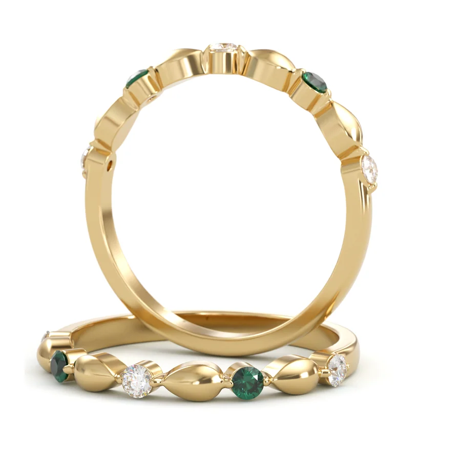 Emerald Vine Band — Band in 18K Yellow Gold