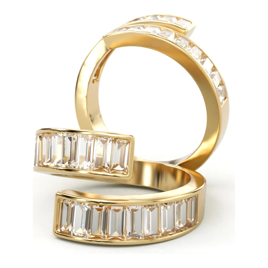 Baguette Bypass — Cocktail in 18K Yellow Gold