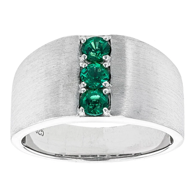Monolith Emerald — Signet in 18K White Gold